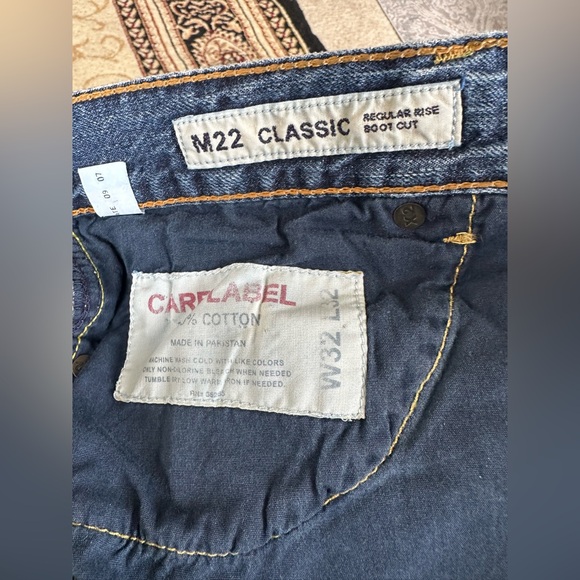 Vintage Express X2 M22 classic regular rise boot cut Blue Jeans Whiskered 32/32 - Picture 11 of 14